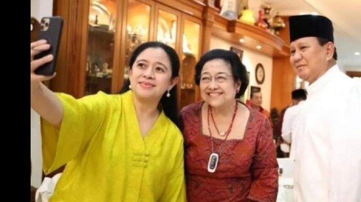 Pertemuan Prabowo Subianto dengan Megawati Soekarnoputri dan Puan Maharani.