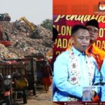 Kolase sampah Depok dan paslon Supian-Chandra. Foto: Istimewa