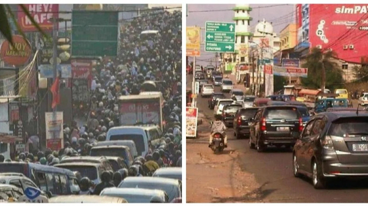 Ilustrasi macet Jalan Raya Sawangan, Depok. Foto: Istimewa