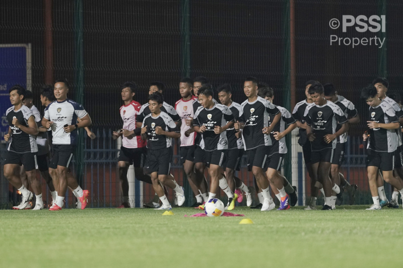 Timnas U-17 sedang melakukan latihan. Foto: PSSI