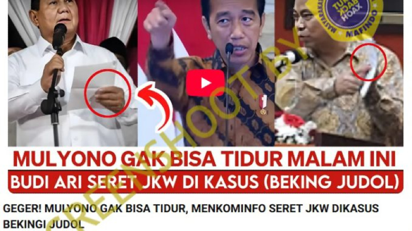 Tangkapan layar Budi Arie sebut nama Jokowi dalam kasus judol. Foto: Istimewa