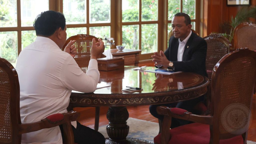 Presiden Prabowo dan Menteri Bahlil. Foto: Istimewa