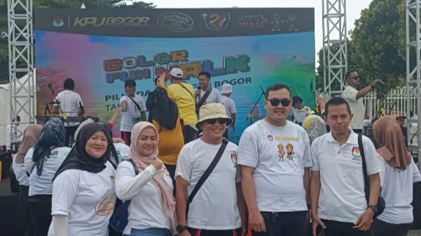 Color Fun Walk KPU Kabupaten Bogor. Foto: Istimewa