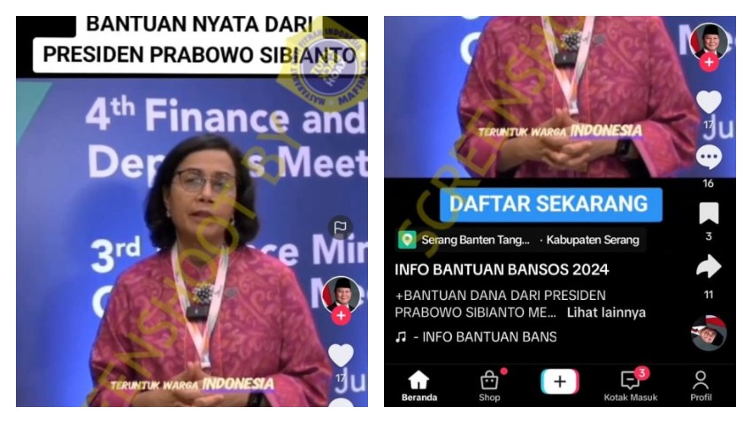 Video Palsu Sri Mulyani Berikan Bantuan Modal Usaha Beredar, Begini Fakta Sebenarnya